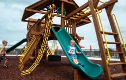 Play area near pool